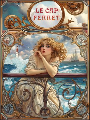 ARCACHON style art nouveau, le phare du Cap Ferret