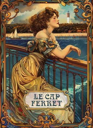 ARCACHON style art nouveau, le phare du Cap Ferret