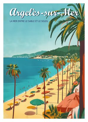 ARGELES SUR MER, style néo vintage, la plage