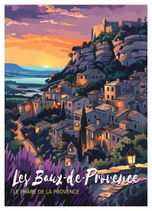 BAUX DE PROVENCE, style manga, Village et Castel