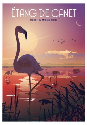 CANET style néo vintage, Étang de Canet et de Saint-Nazaire, miroir de la montagne sacré : Le canigou