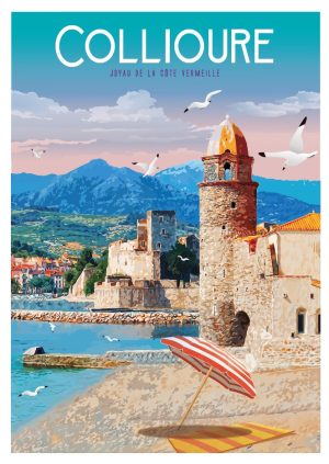 COLLIOURE style néo vintage, Église Notre-Dame-des-Anges et Le château royal