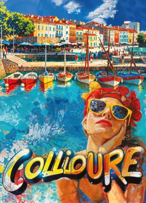 COLLIOURE style street art, barques catalanes, maisons de pécheurs