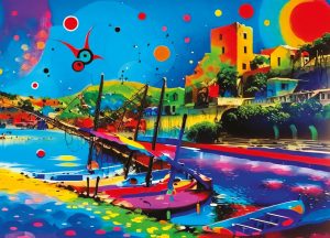 COLLIOURE style surréalisme, Église Notre-Dame-des-Anges et Le château royal