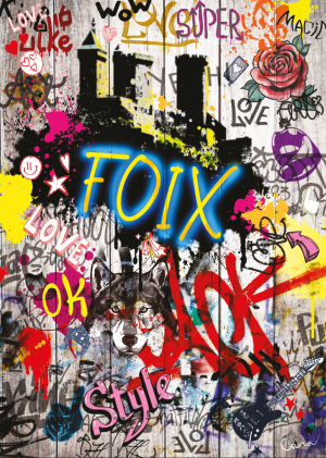 FOIX style street art, le château cathare