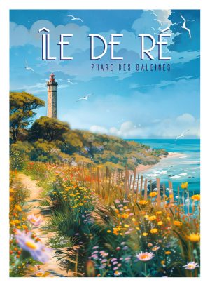 ILE DE RE style manga, phare des baleines 2
