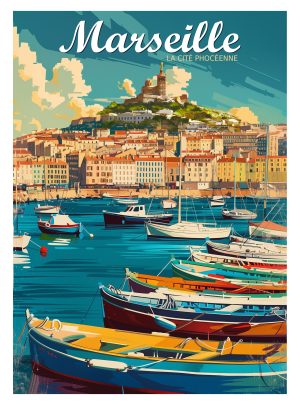 MARSEILLE, style neo vintage, Vieux port