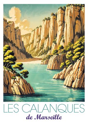 MARSEILLE, style neo vintage, les calanques 1
