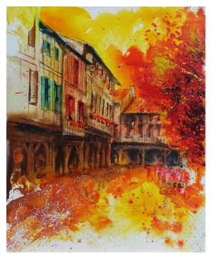 MIREPOIX style peinture, couverts et mairie