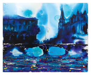 MIREPOIX style peinture,Cathedrale-Consul-Pont-Bleu