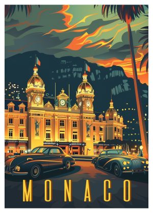 MONACO, style neo vintage, Le casino