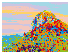 MONTSEGUR style pop art, le château cathare