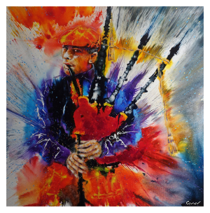 MUSIC style peinture, Cornemuse london street