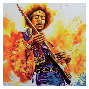 MUSIC style peinture, Jimi Hendrix