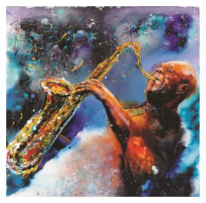 MUSIC style peinture, Manu Dibango