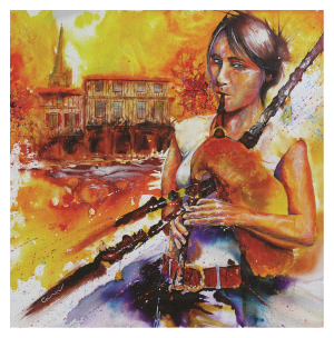 MUSIC style peinture, Mirepoix et cornemuse