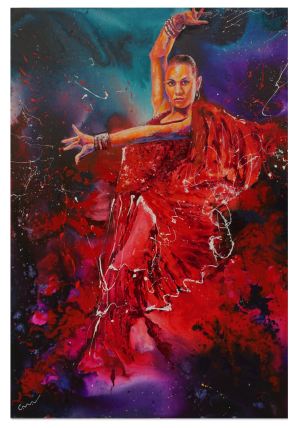 MUSIC style peinture, danseuse de flamenco 2