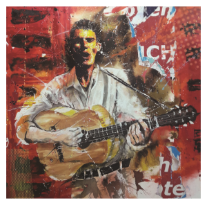 MUSIC style peinture, guitariste London street