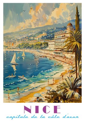 NICE, style neo vintage, plage et palmiers