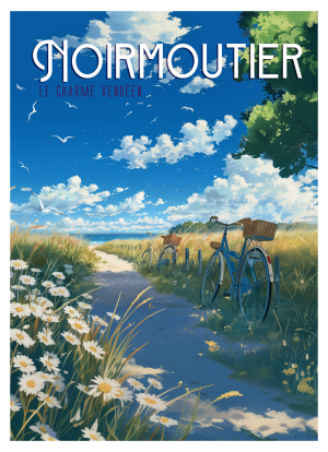 NOIRMOUTIER style manga, le chemin de la plage