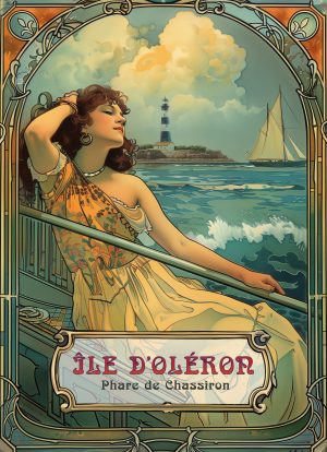 OLERON style art nouveau, phare de Chassiron