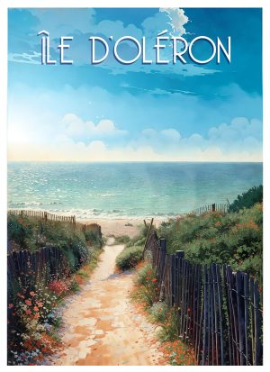 ILE DE RE style manga, sentier plage 2