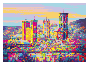 PAMIERS style pop art, les trois clochers