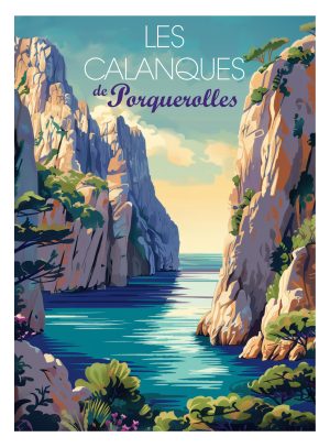 PORQUEROLLES, style neo vintage, les calanques