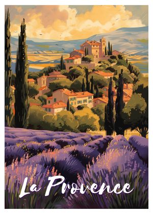 PROVENCE, style neo vintage, lavande et village 1