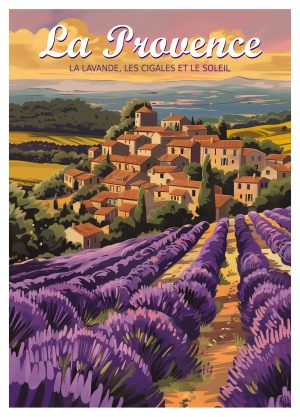 PROVENCE, style neo vintage, lavande et village 2
