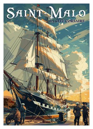 SAINT-MALO, style neo vintage, Voilier Belem