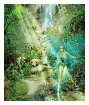 SPIRITUEL, style photo, fées des cascades