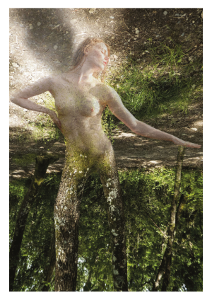 SPIRITUEL, style photo, la dryade au baton