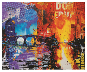 TOULOUSE style peinture street art, Dôme de la Grave et boulevard