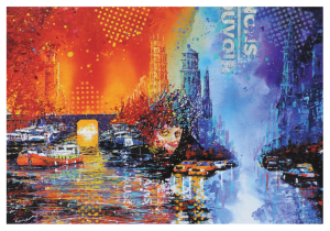 TOULOUSE style peinture street art, port Saint Sauveur et boulevard