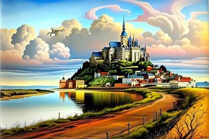 SAINT-MICHEL, styles surrealiste, Le mont Saint-Michel 1