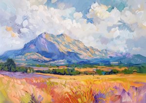 SAINTE-VICTOIRE, style peinture, Montagne 2
