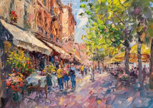 TOULOUSE, style peinture, Place Saint-Georges