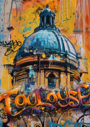 TOULOUSE, style street art, Dome 2