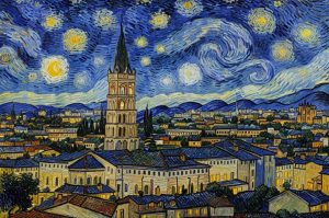TOULOUSE, styles Van Gogh, Saint Sernin