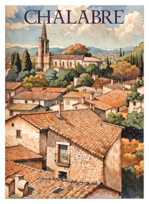 Chalabre, style manga, Eglise