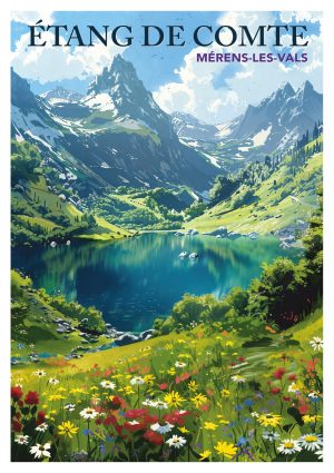 MERENS-LES-VALS, style manga, lac de Comte