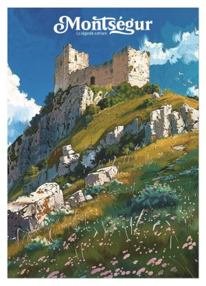 Montségur, style manga, le Château