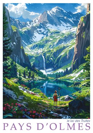 PAYS D'OLMES, style manga, lac des Truites 2
