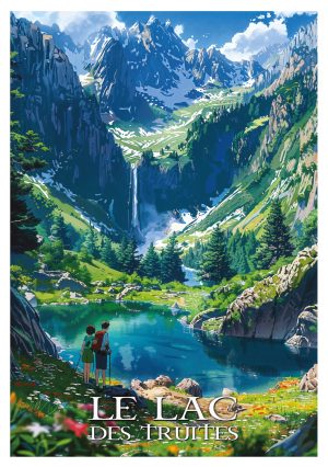 PAYS D'OLMES, style manga, lac des Truites