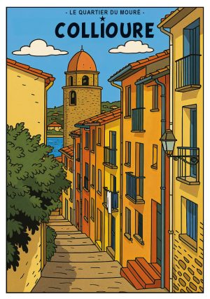 COLLIOURE, style BD, ruelle du Mouré