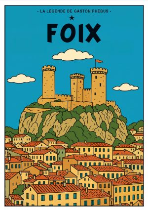FOIX, style BD, le château